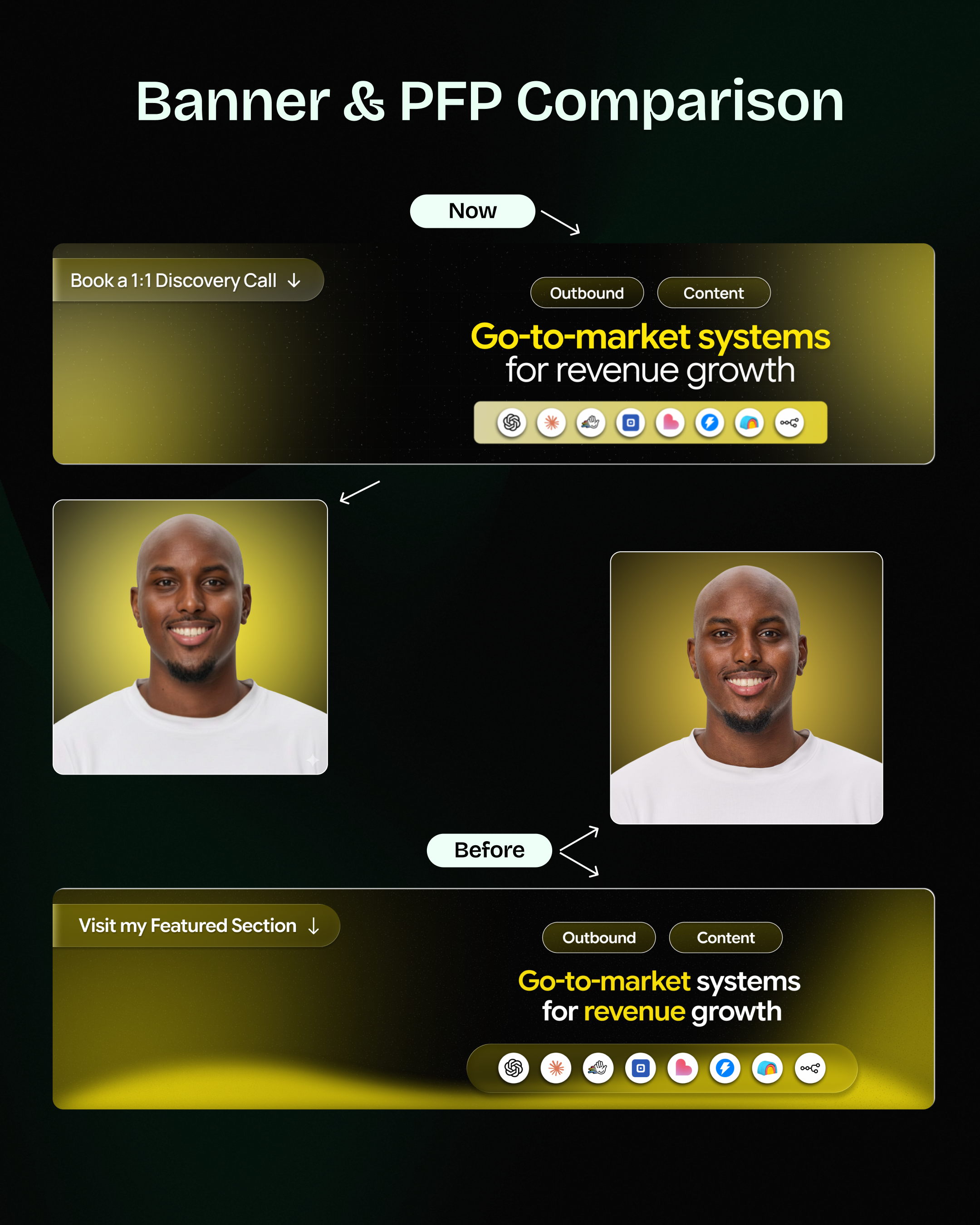 LinkedIn Profile Rebrand Design branding figma graphic design linkedin profile personal branding profile branding