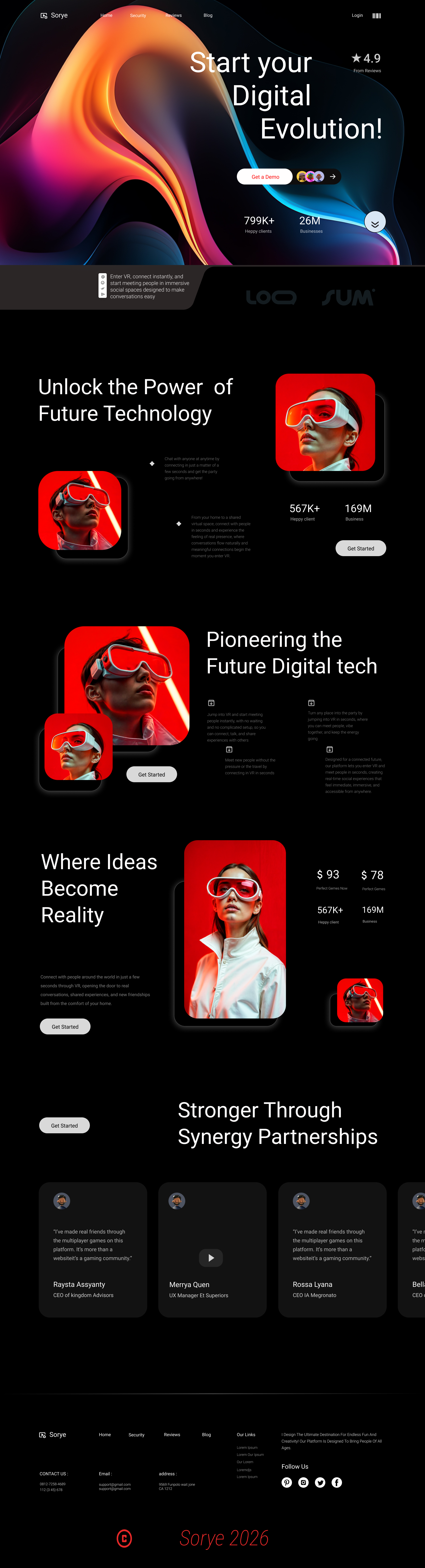 Sorye - VR app Website