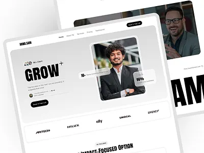 Redesign - Personal coaching trainer landing page design. agency choch interface personal choch personal trainer product service startup trainer ui ux