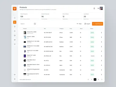 Cupertino — Product Management Dashboard admin panel clean design dashboard dashboard ui design ecommerce list product management minimalist online store product dashboard product management seller dashboard ui uidesign uiux ux uxdesign web design website