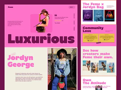 Feme | Artist Portfolio | Modern UI/UX artist website design ecommerce ecommerce store figma design graphic design modern ui modern web pixxen portfolio ui ux design web design