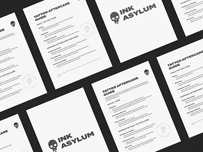 Branded Assets for Ink Asylum assets brand guidelines branded documents branding documents graphic design logo templates