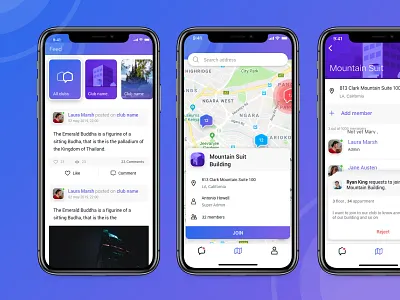 Neighbors Club Application app design design ui uiux webdesign