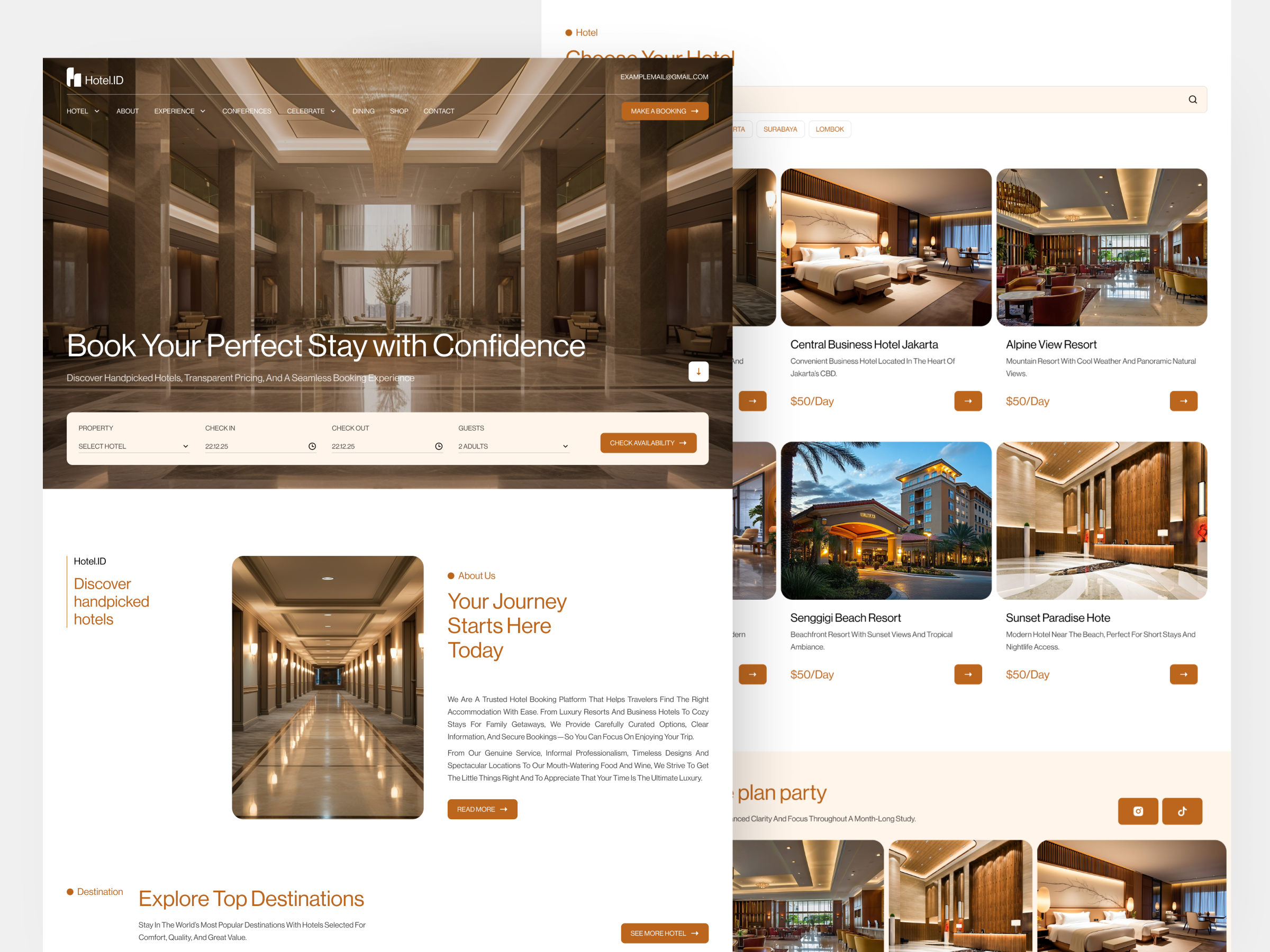 Example of Real Estate Website UI Design Responsive
