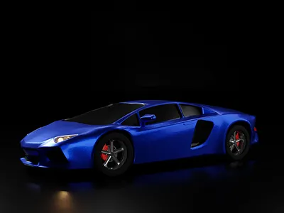 Blue Sport Car 3drender automobile automotive blue car coupe design glossy headlights illustration luxury modern performance racing speed sportscar supercar transport vehicle wheels