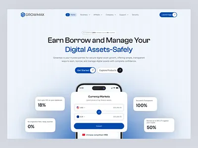 Web3 Finance Platform UI ai powered finance business finance website digital agency digital finance finance finance app finance saas fintech design landing page product design saas ui design ui elements web design web3 design website website design