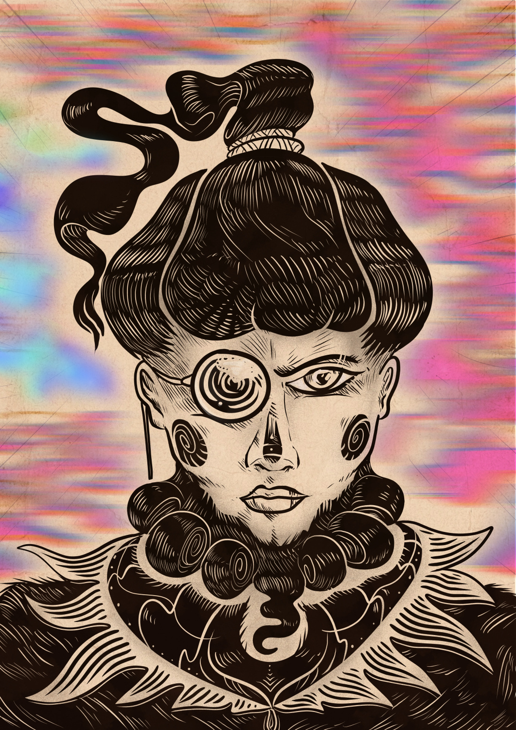 "Shogun Man" art branding color pencil comic cover design draw dream illustration manga music portrait water ink
