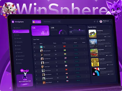 Game Hub — Admin Dashboard Experience UI admin dashboard app crypto dark uidesign dashboard dashboard design design game analytics game dashboard game hub gaming product design ui design uiux design ux design web webapp design