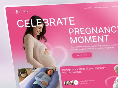 Pregnancy Care & Health Website app website baby care baby care website doctor website health service website health startup website healthcare website medical website motherhood website pregnancy care pregnancy website web design website design website designer
