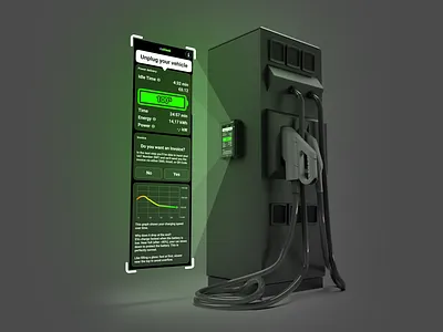 UX/UI for VIA's EV‑Charging Self‑Service Experience ev charging station ev chariging fintech payment experience paytech self service unattended ux design