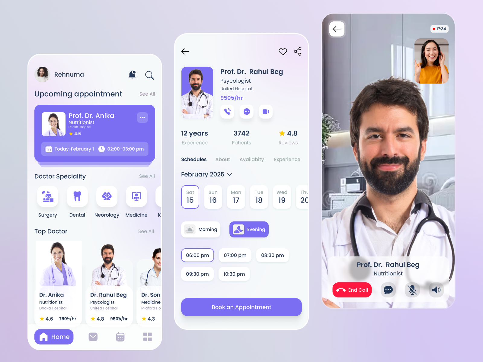 Seamless Doctor Booking and Virtual Consultation appdesign appointmentapp appointmentbooking doctorapp doctorbooking dribbble figma healthapp healthcare healthtech medicalapp medtech onlineconsultation telemedicine uidesign uiux uiuxdesign videocall