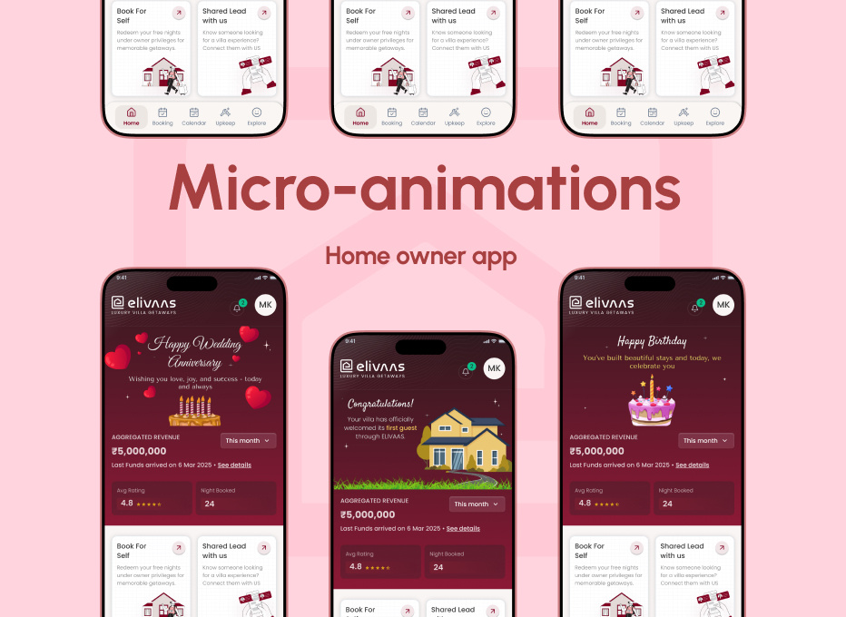Micro animations | Home Page animation concept elegance engagement graphic design illustration layout motion graphics rive ui visual design visuals