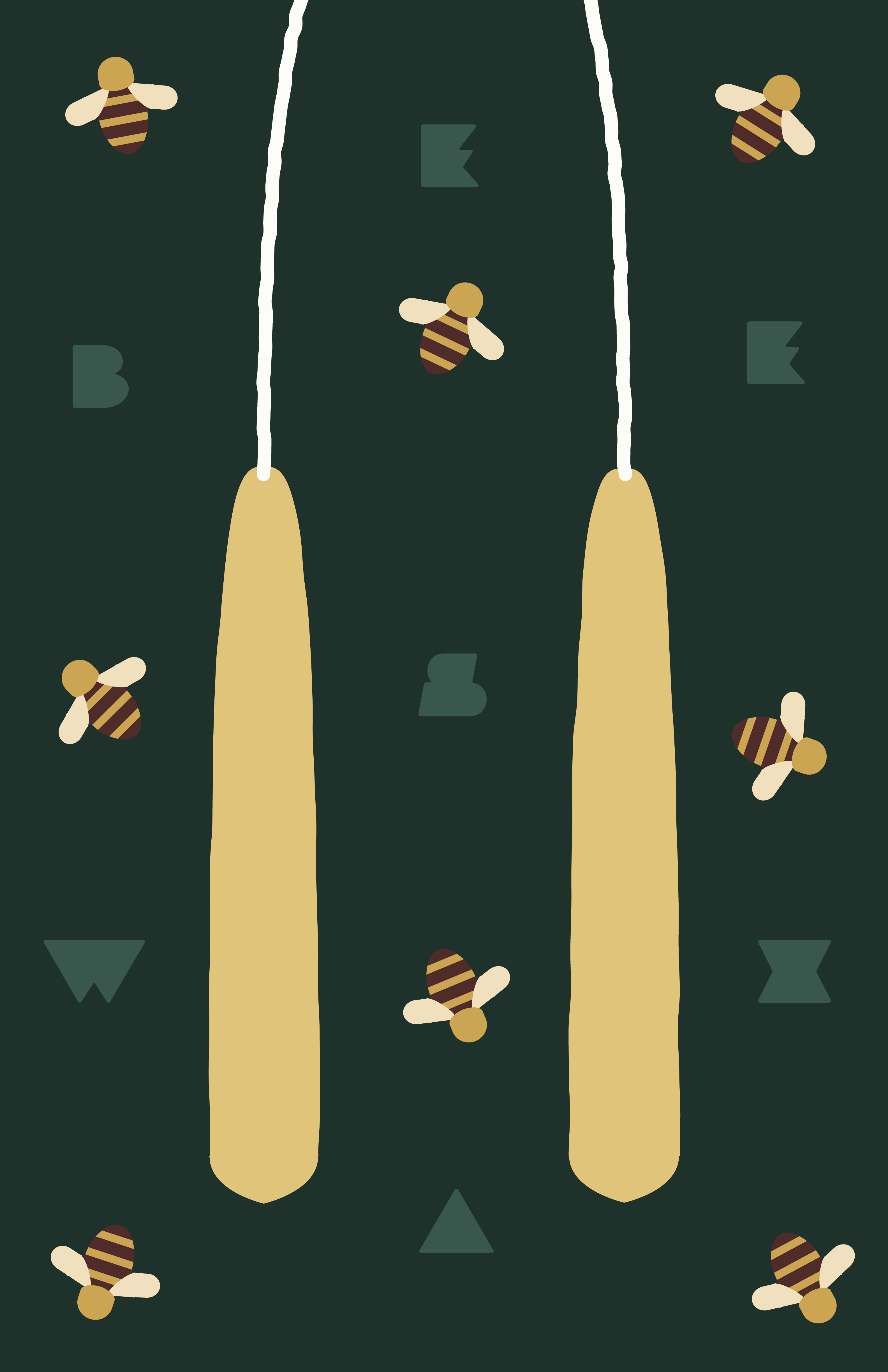 Beeswax Candles bees candles christmas illustration