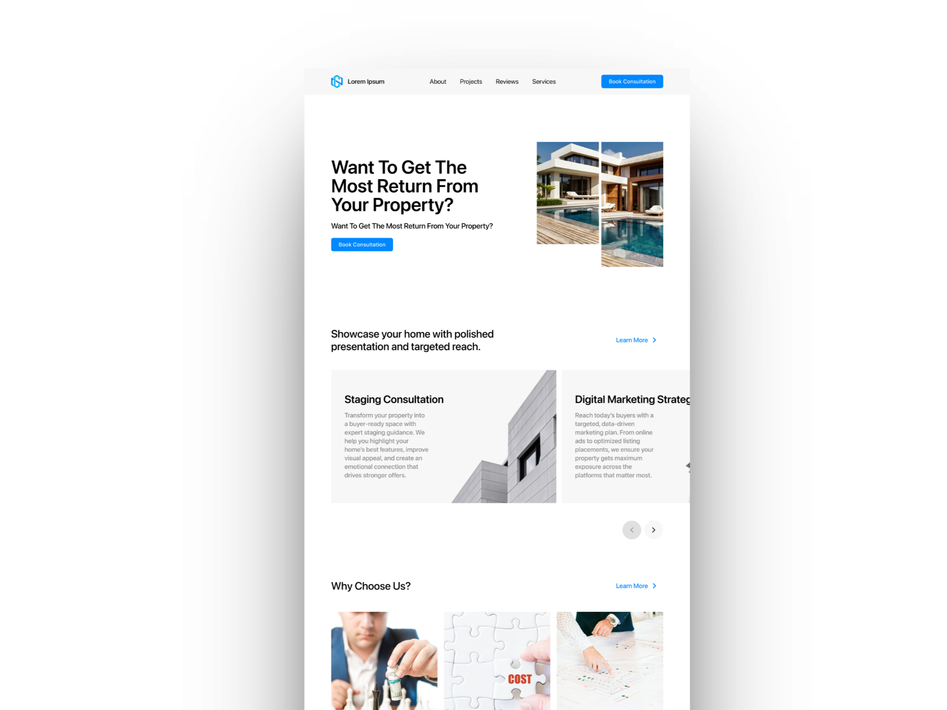 Property Consultation Website Design app app design property ui uiux web website design