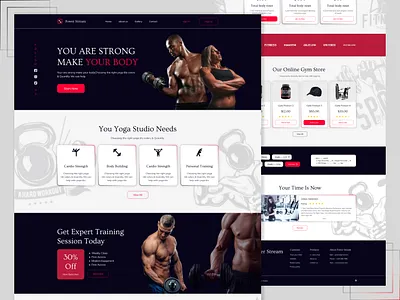 Gym lending page project Presentation (dummy) figma gym lendingpage ui