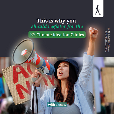 EY's Climate Ideation Clinics promotional posts graphic design