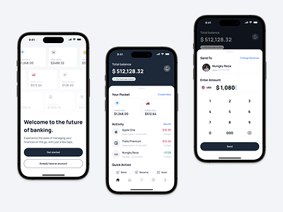 Banking Mobile App 💰 awesome design bank banking design design inspiration digital banking inspiration ios minimal mobile app ui ui design