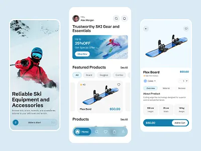 Sports Mobile App - E-commerce UI/UX Design clean ui ecommerce ecommerce app mobile mobile app mobile app design mobile ui online store retail app shopping app ski app sports sports app concept sports app design sports app ui sports ecommerce mobile app store uiux user experience