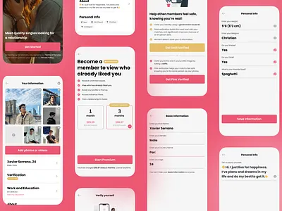 Dating Moble App UI dating app dating mobile app ui dating ui mobile app ui modern ui