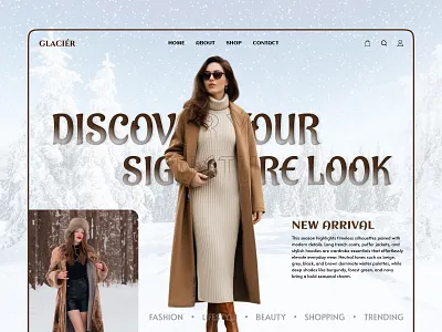 Winter Collection — Fashion Web UI branding graphic design ui