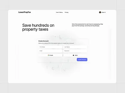 Simple Create Account account clean create design details forms interface landing login map minimal saas signup software ui ui design us design ux web web design