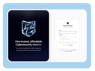 SaaS Login Screen . Cybersecurity Freelancer Marketplace app design branding cybersecurity dashboard design dashboard login figma login login screen signup ui uiux ux ux research