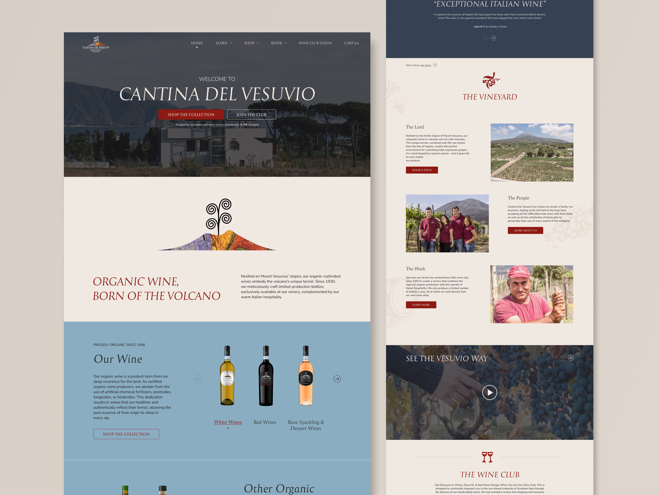 Cantina Del Vesuvio Website Design classic figma figma layout layout layout inspo ui design ui ux ui ux design ux design vineyard vintage vintage website web design website winery winery design winery website