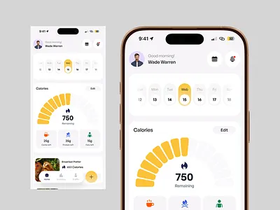 Fitness & Nutrition Tracking App UI app app design calorie tracker fit app fitness app fitness app ui ux design fitness mobile app fitness nutrition tracking app health app health fitness app design healthcare ios app ios fitness app ui mobile app smart workout tracking app ui ui design ux workout tracker app