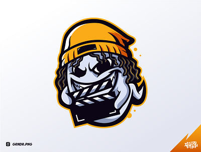 Ghost with curly hair and beanie logo mascot branding design esport esportlogo gamer gaming ghost ghostlogo ghostmascot illustration logo mascot streamer streaming twitch