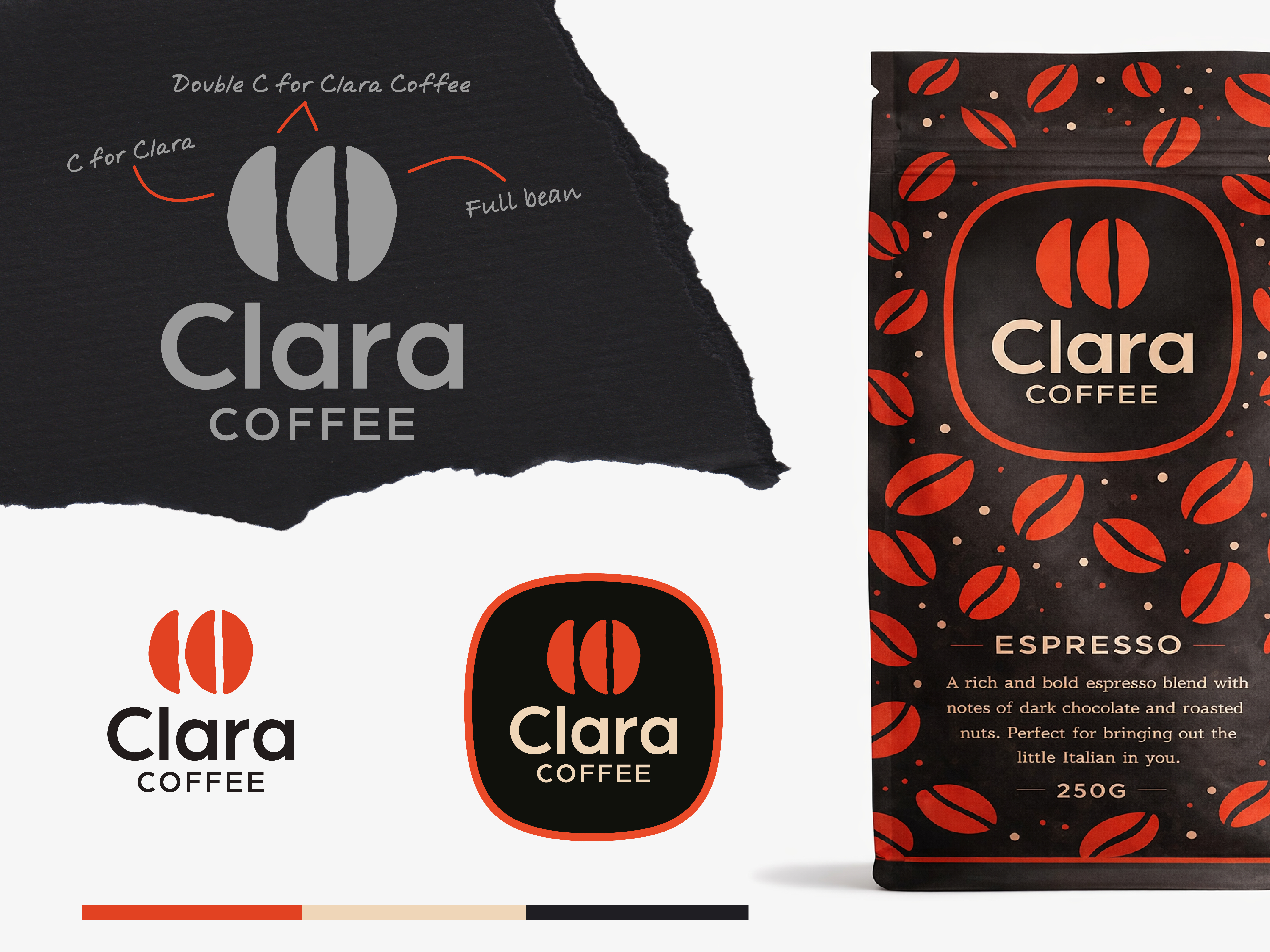 Example of Clara Coffee - Logo Design 2