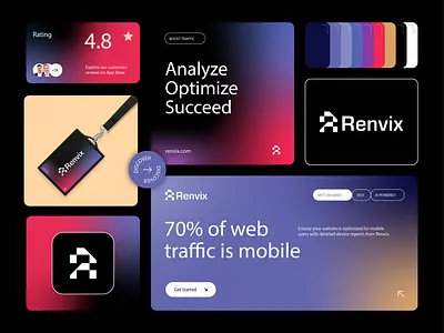 Renvix - Finance and Tech Logo brand identity branding branding and identity corporate logo digital agency finance fintech fintech branding studio graphic design logo logo branding logo design logodesign luxury logo smart logos smt smtechnology tech techlogo