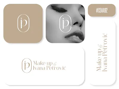 Elegant Branding for Makeup Artist — Ivana Petrović beauty branding brand identity branding designer cosmetics branding dribbbleweeklywarmup elegant logo feninine design logo logo design logo inspiration luxury branding make up logo minimal branding serif logo typography logo
