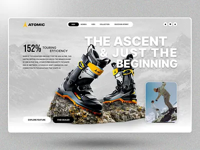 ATOMIC SHOES STORE WEBSITE DESIGN atomicstore branding design elementor graphic design illustration landing page logo nike shoes store ui uiux ux vector web web deign website website design