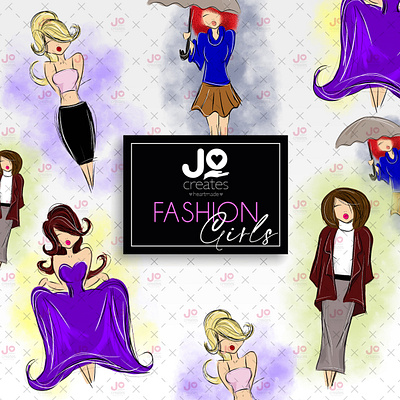 Fashion Girls clothes fashion girls graphic design style stylish watercolor woman