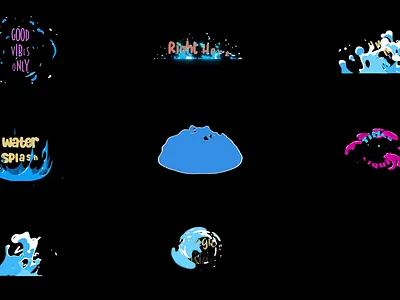 Liquid Flash FX Titles 2d animation animation cartoon drop energy flash fx fluid gaming glow intro kids liquid opener overlay promo splash titles visual effects water wave