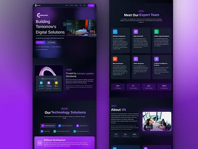 Modern Software Company SaaS Landing Page UI b2b company website design systems digital product figma freelancer designer landing page modern ui responsive design saas software startup ui ui design ux design web design website