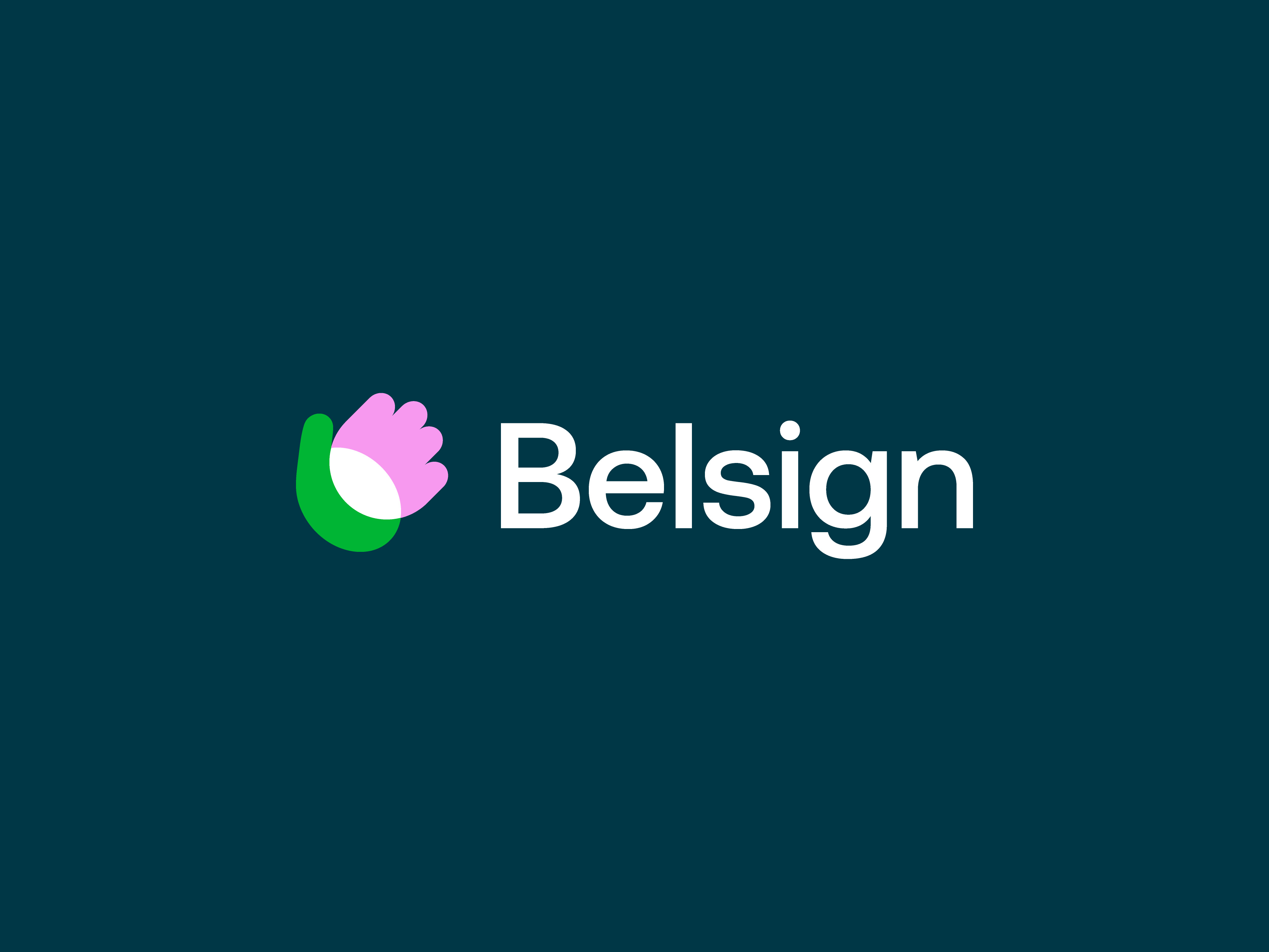 Logo concept for sign language platform american sign language asl belsign branding connection courses graphic design green and pink hand human learning logo logotype modern platform sign language signs sl teaching