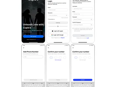 Login & Sign up landing Page Phone ui