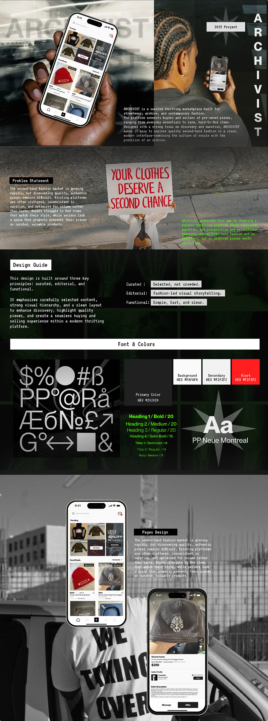 Archivist — A Curated Thrifting App branding design graphic design illustration mobileapps ui uiux ux