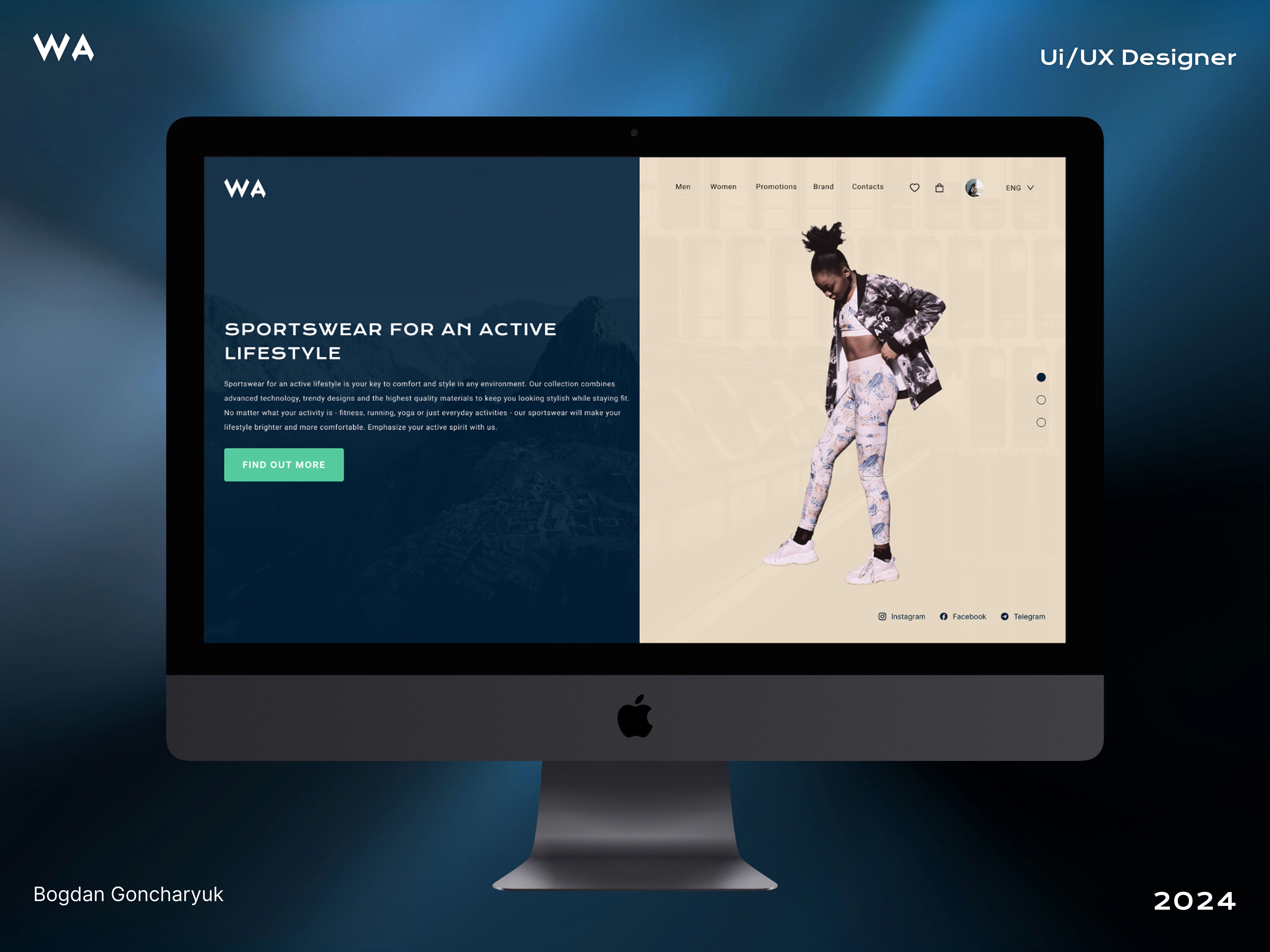 WA — Sportswear Online Store Design animation figma logo motion graphics photoshop product concept sportswear ui ux web design