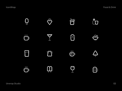 IconWrap - Food and Drink 🍸 drink flat icon food icon icon design icon pack icon set iconography icons iconwrap linear minimal ui uidesign vector