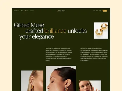 E-commerce Jewellery Website UI design designer editorial interface jewellery landing page luxury minimal ui ux webpage