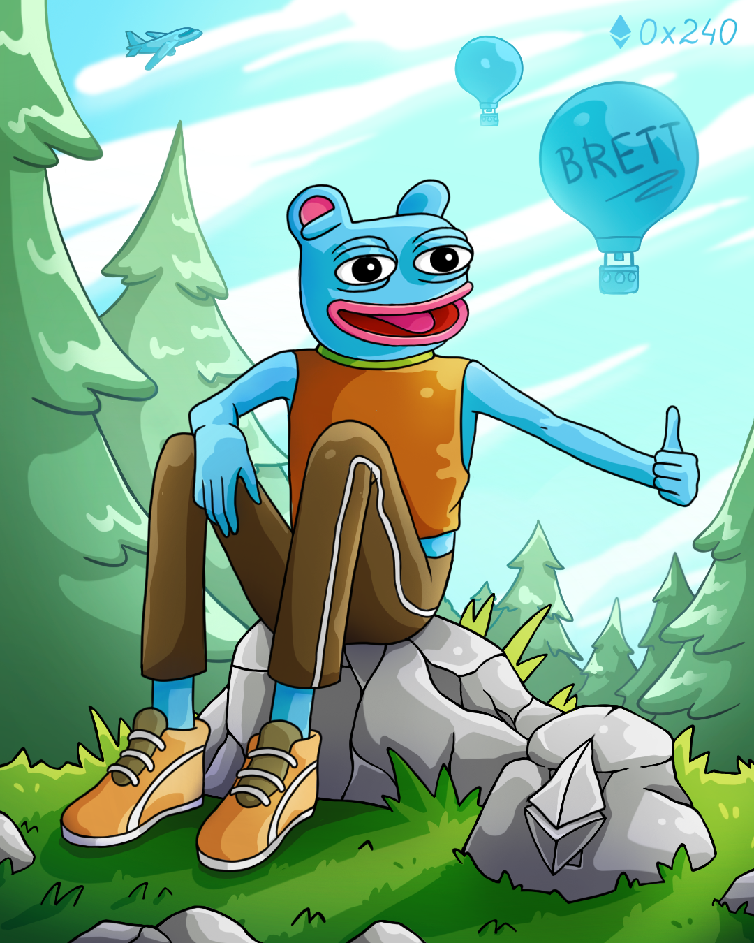 Brett Nice meme ✨ Crypto illustration boys club brett cartoon cartoon art comic crypto crypto art crypto designer crypto launch crypto meme illustration jjj launch meme meme coin memecoin pepe promo token web3