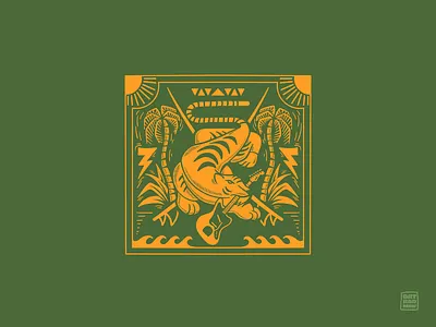 Music Fest Artwork datradman datradmansurfart fender guitar guitar hand drawn lightning bolt music branding music festival music festival branding palm tree sun surf surf band surfboard tiger tribal tropical waves
