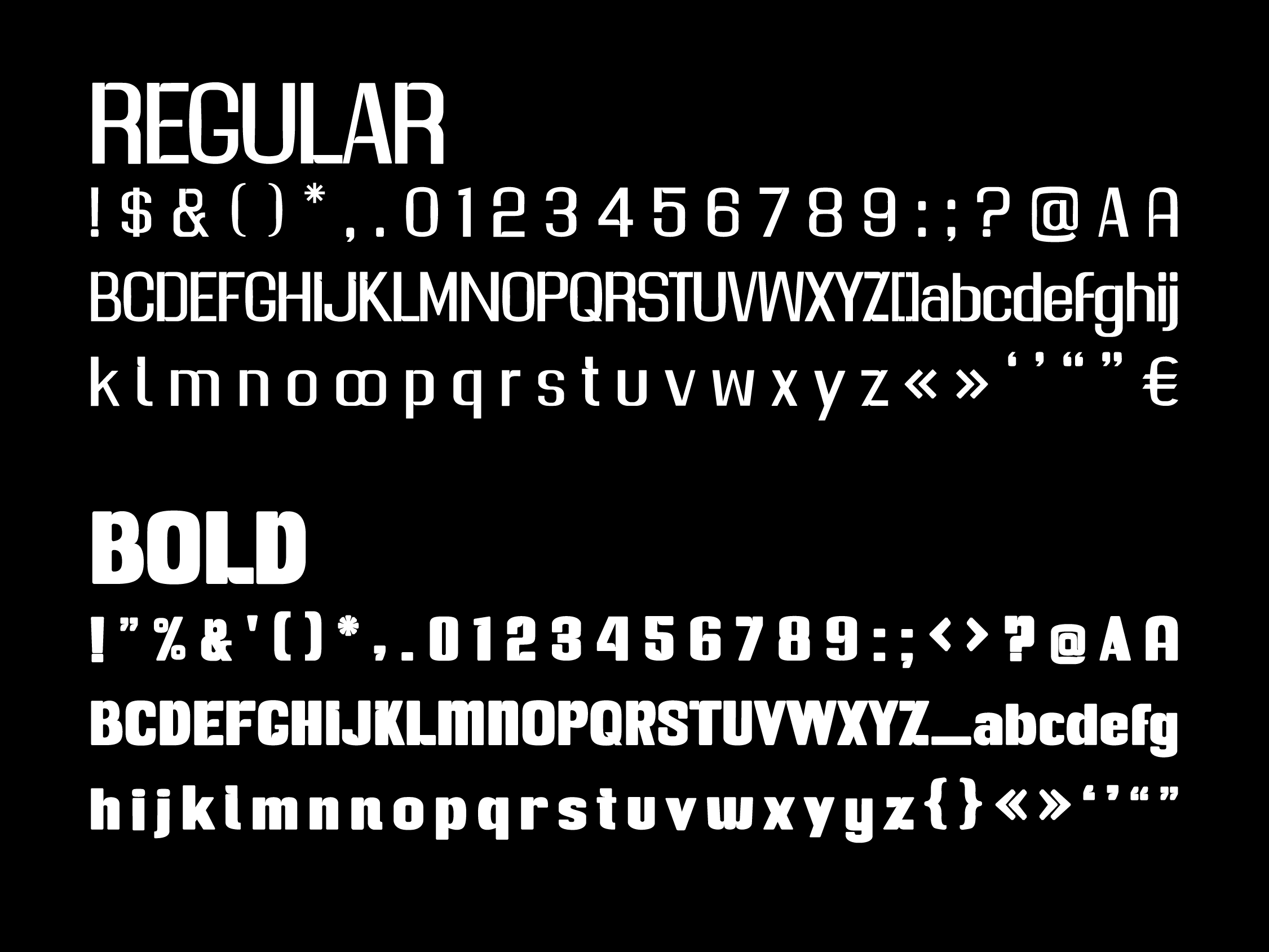 Example of Display Font Development