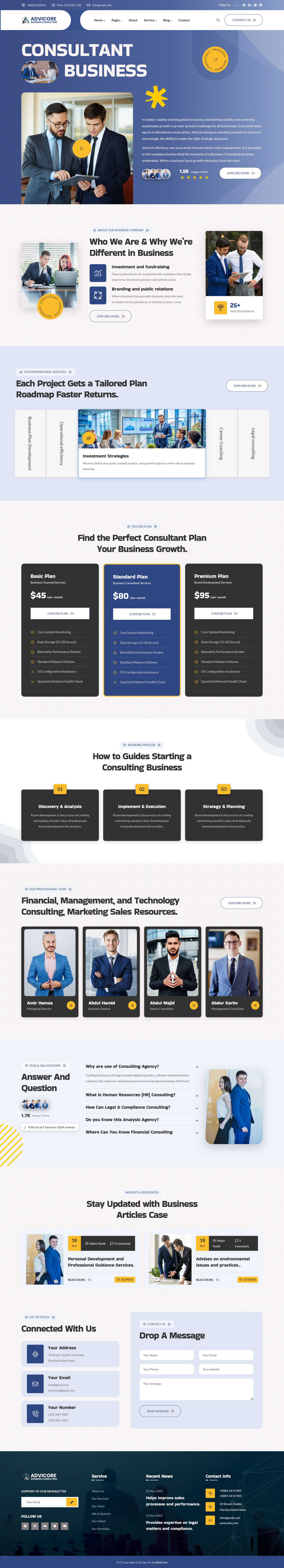 AdviCore - Professional Business & Consulting WordPress Theme animation branding design flat illustration logo minimal typography ui website