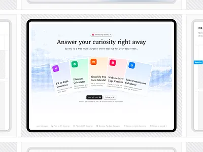 Saveku Website Redesign branding card design hero section icon design modern website motion graphics nextjs saas website serif font simple website stencil art tailwindcss ui ux web design website design