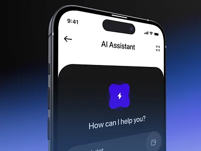 ai assistant mobile application ui design ai ai app ai assistant ai assistant ui ai design ai ui design android app design clean design dark mode ios minimalist mobile mobile app smart app smart assistant ui ui design uiux ux