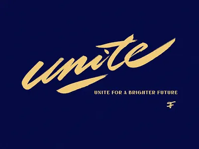 unite: brush calligraphy art artsy authentic bold brush brushlettering calligraphy custom design flow fun handwriting idea lettering logo script type unite zen