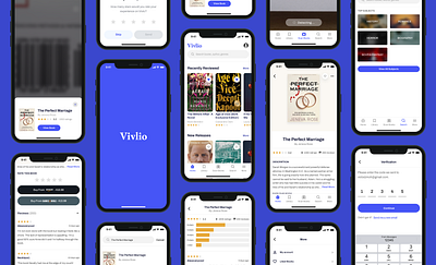 Vivlio (Book Review Application) app design typography ui